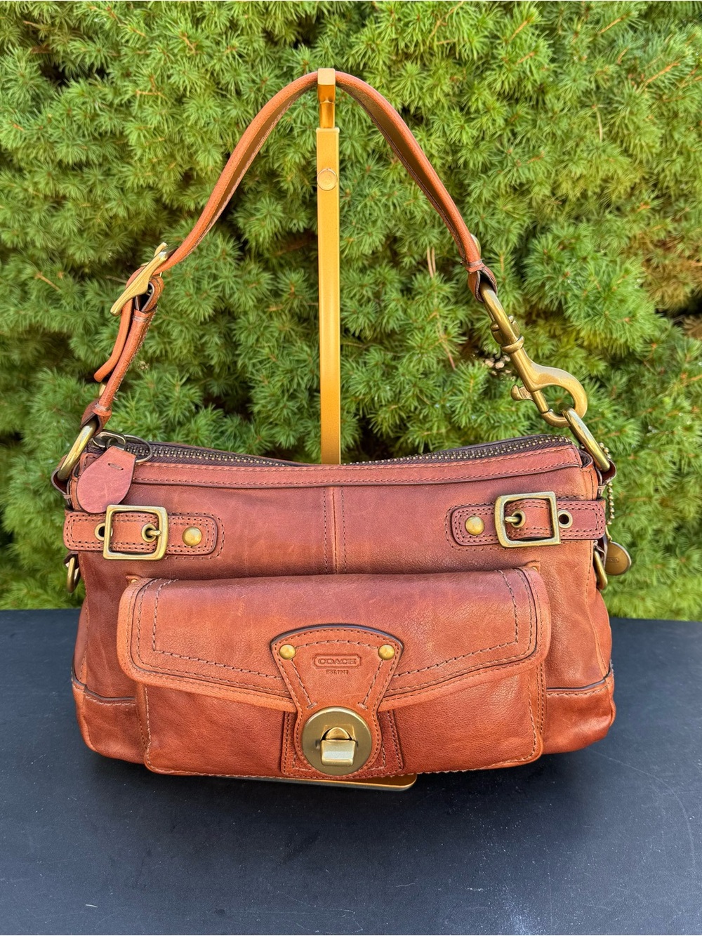 Coach Vintage 65th Anniversary Legacy Leigh Bag 11127 in Whiskey Leather NWOT